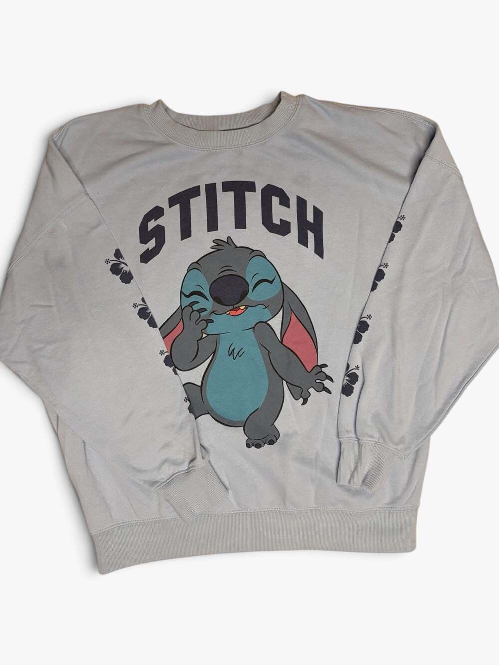 Disney Lilo & Stitch Athletic Stitch Graphic Grey Sweatshirt